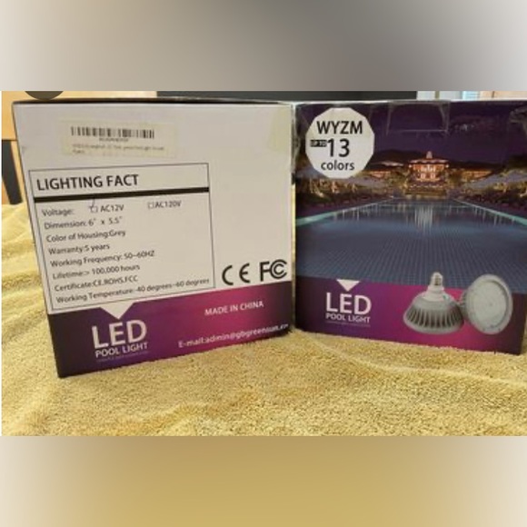 Two (2) - Waterproof 12V 40W LED Color Changing Pool Light Bulbs - Picture 2 of 8